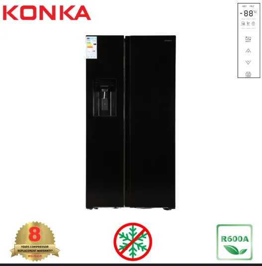 Side by Side, No Frost, LED Display KRF-648WB