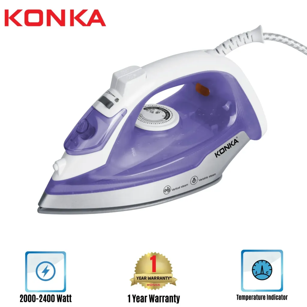 KONKA STEAM IRON-ES-2473 (2000-2400 Watt) (Discount 99.99%)(পণ্যটি অর্ডার করার জন্য হালাল দোকান থেকে ৩০,০০০ এর উপরের হাজার টাকা পণ্য অর্ডার করতে হবে.)