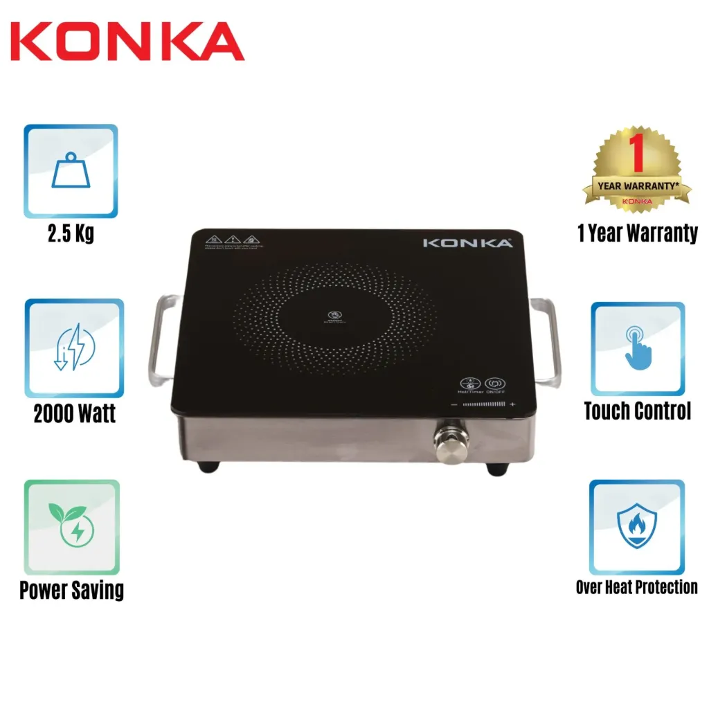 KONKA Infrared Cooker -Power Saving KIC-08GX (2000W) (copy) (পণ্যটি অর্ডার করার জন্য হালাল দোকান থেকে ৫০,০০০ হাজার টাকা এর উপরের পণ্য অর্ডার করতে হবে. )