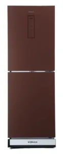 KONKA Refrigerator-KRT-315EGB-Light Silver with Spot, Upper Freezer, Digital Display (315 LTR)