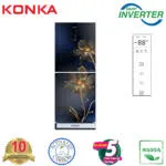 KONKA Refrigerator-KRT-282EIGB-Navy Nelumbo Upper Freezer, Electronics Control, Digital Display with Inverter Technology (282 LTR)