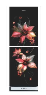 KONKA Refrigerator-KRT-200GB-Black Daisy-2-Door, Upper Freezer (200 Ltr)