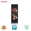 KONKA Refrigerator-KRT-200GB-Black Daisy-2-Door, Upper Freezer (200 Ltr)