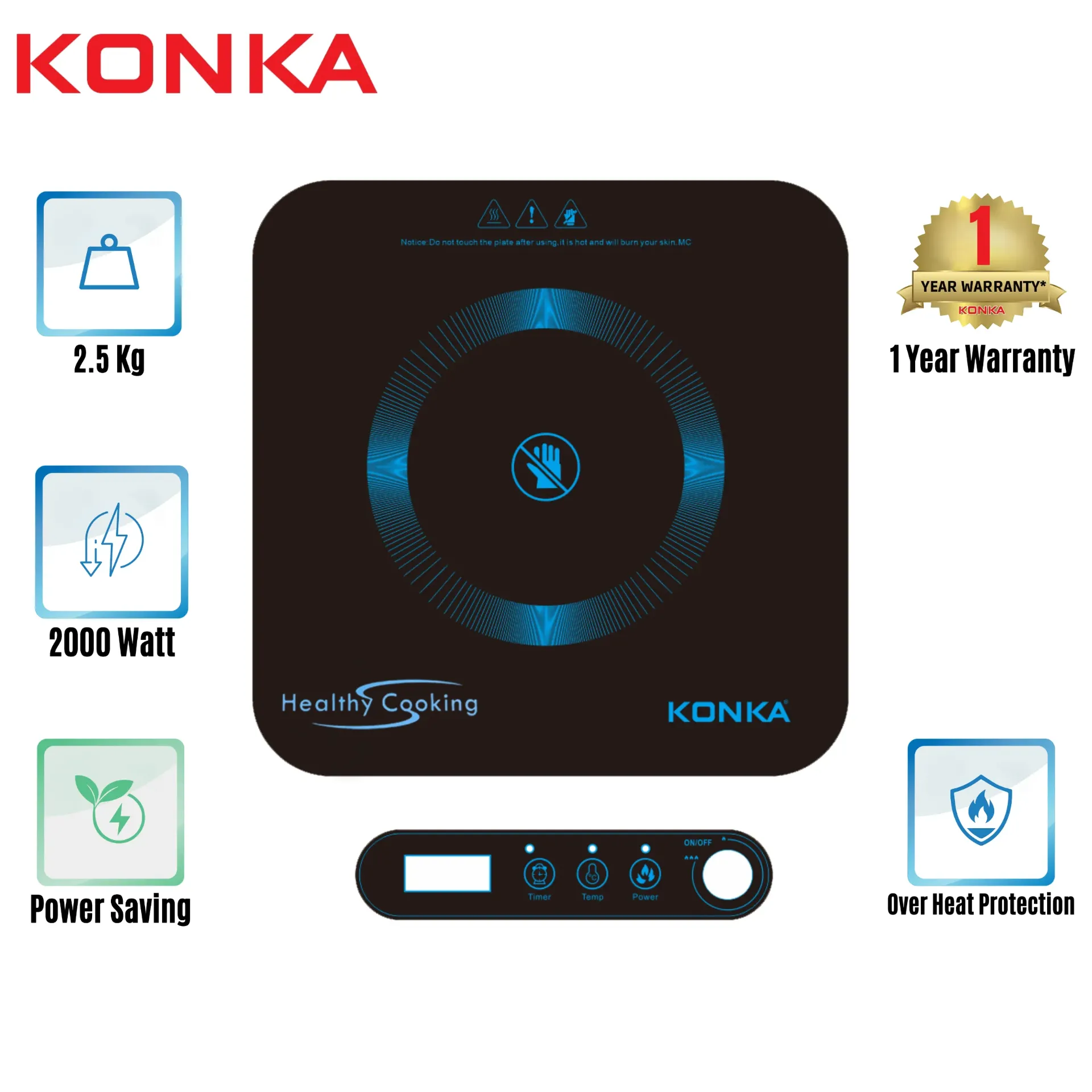 KONKA Infrared Cooker -Power Saving KIC-168(2000W)