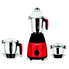 KONKA Turbo Plus Mixer Grinder 3 Jar (1000 Watt)- Red