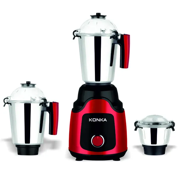 KONKA Master Chef Mixer Grinder 3 Jar (1200 Watt)- Red