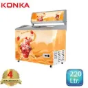 KIF220CB-Orange Cool KONKA Display Freezer/Ice Cream Freezer with Digital Temperature Control (220 LTR)