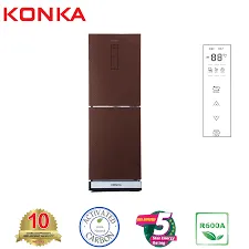 KONKA Refrigerator-KRT-282EGB-Light Silver with Spot, Upper Freezer, Electronics Control with Digital Display (282 LTR)