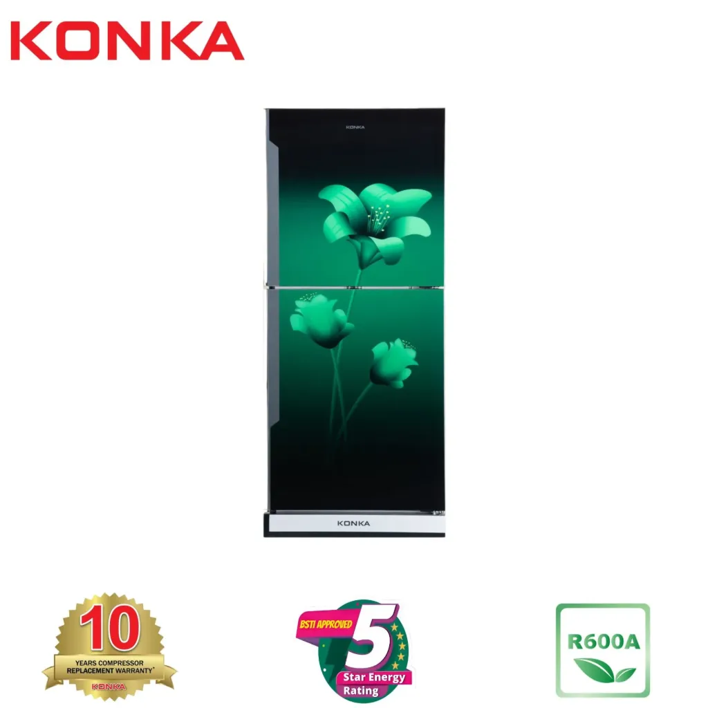 KONKA Refrigerator-KRT-165GB-Green Lily-2-Door, Upper Freezer (165 Ltr)