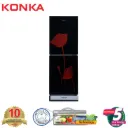 KONKA Refrigerator-KRT-200GB Glass Mirror Red Tulip-2-Door, Upper Freezer (200 Ltr)