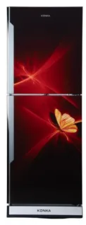 KONKA Refrigerator-KRB-270EVB-3D Red Butterfly, Bottom Freezer, with Digital Display (270 LTR)