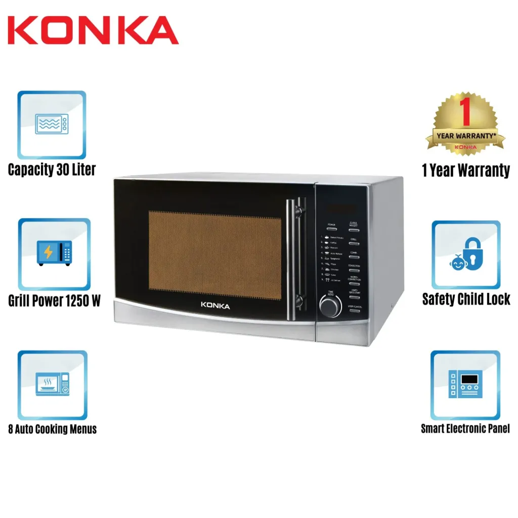 KD90N30ESLR111-B6 KONKA MICROWAVE OVEN WITH CON. & GRILL(30 LITER)
