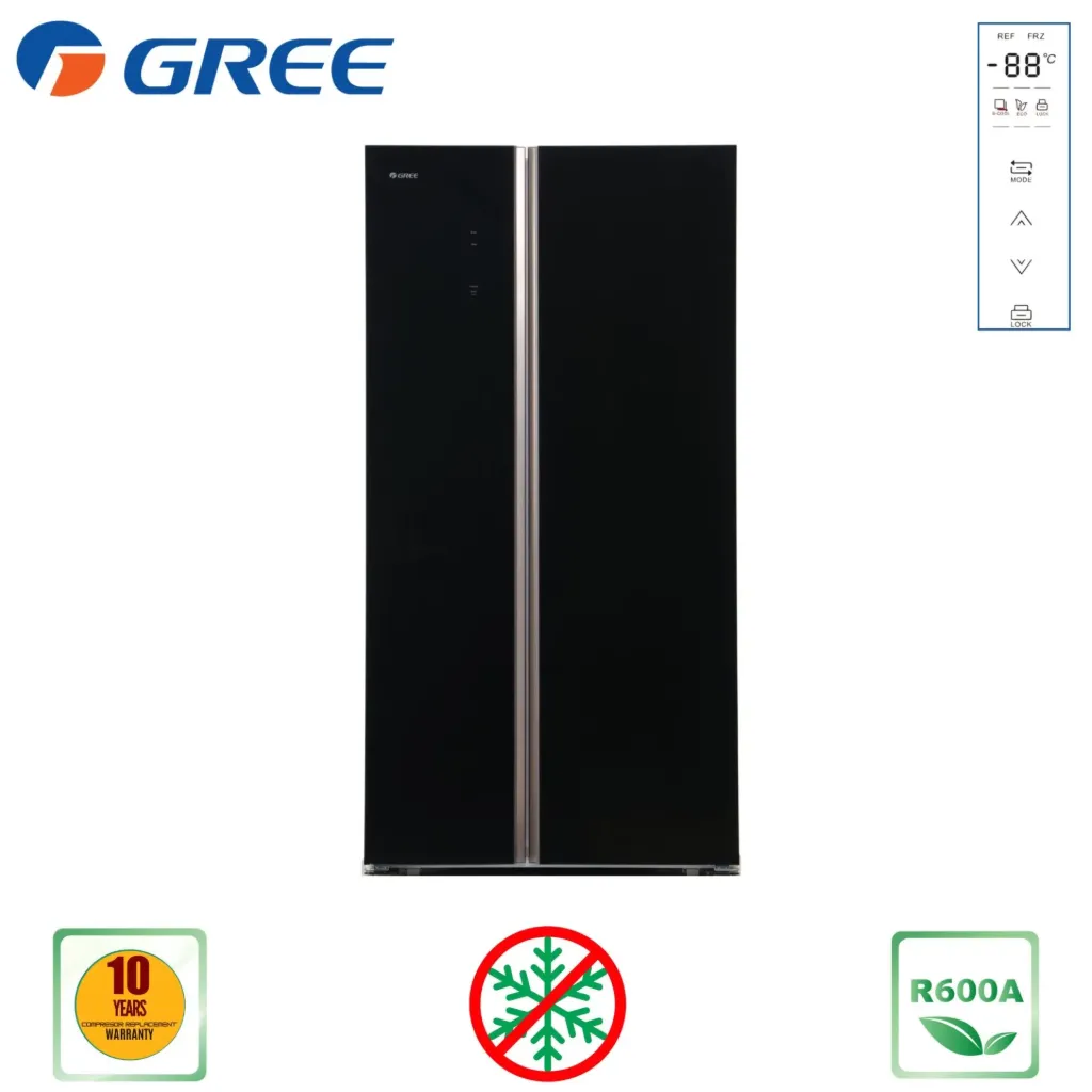 GREE SIDE BY SIDE REFRIGERATOR NON FROST BDRF-BDRF-BDRF-570WEG(INVERTER-570 LTR)